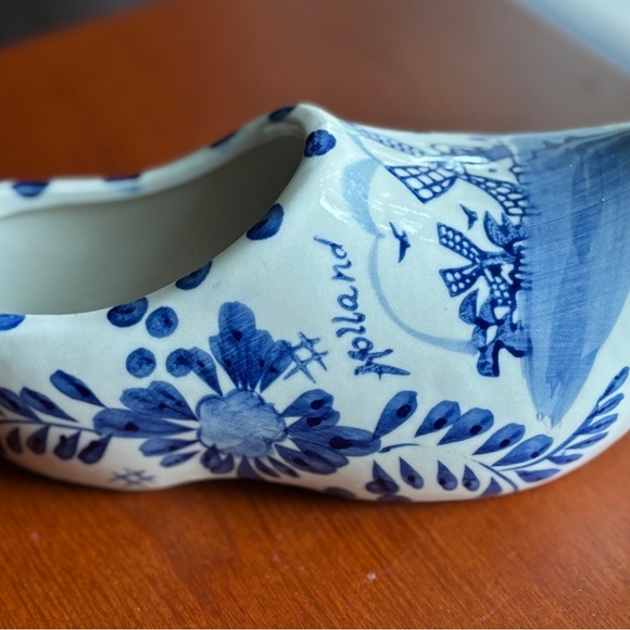 Delft Holland Hand Painted Porcelain Shoe Blue and White Dutch - Picture 1 of 10